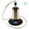 Arizer V Tower Vaprozer for Dry Herbs with Turned on LCD Screen and Whip