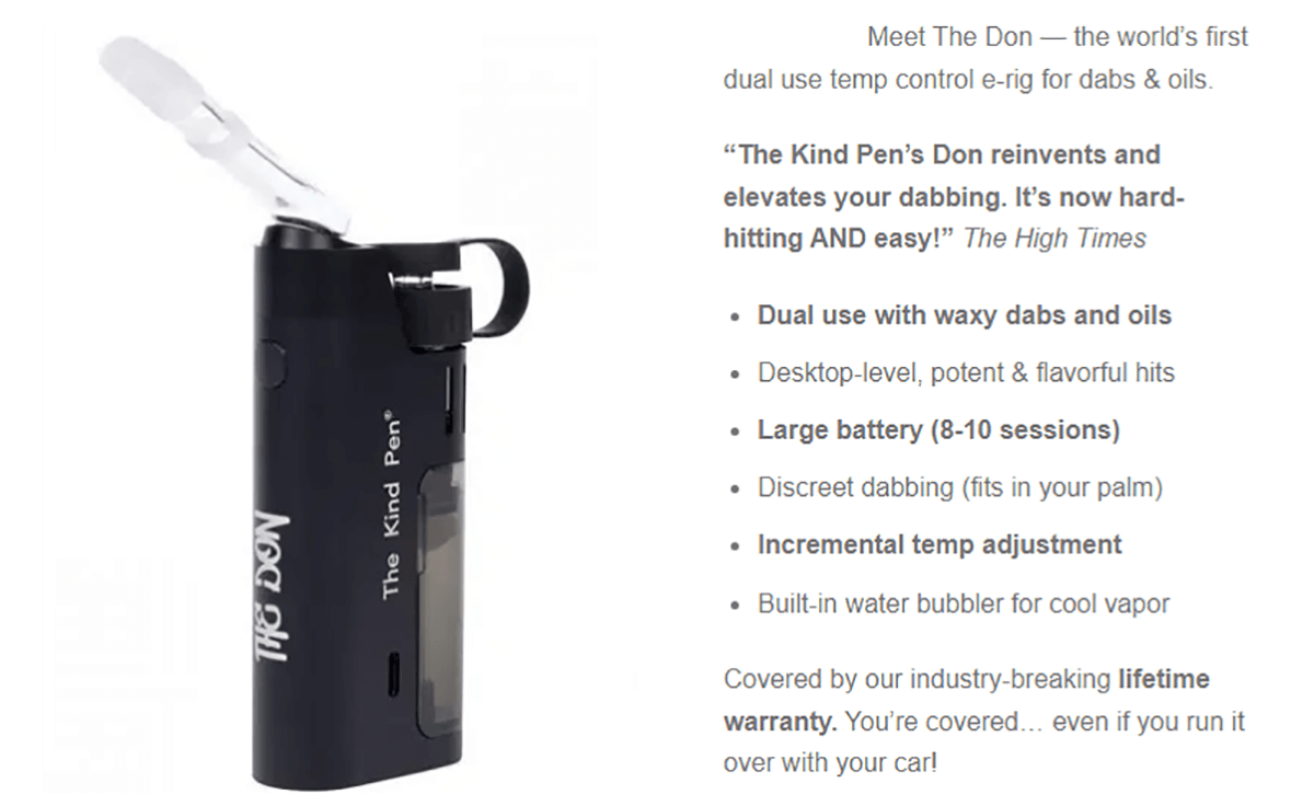 The Don Wax Vaporizer by The Kind Pen Information
