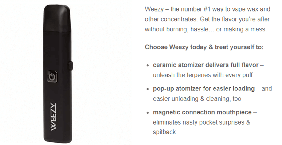 Weezy Wax Vaporizer by The Kind Pen Information