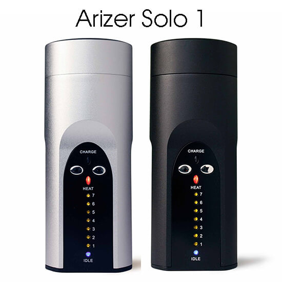 Arizer Solo vaporizer original in silver and black colors