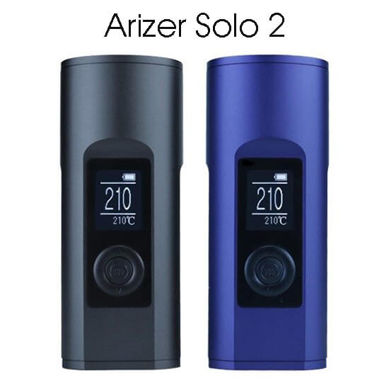 Arizer Solo 2 vaporizer in blue and black colors