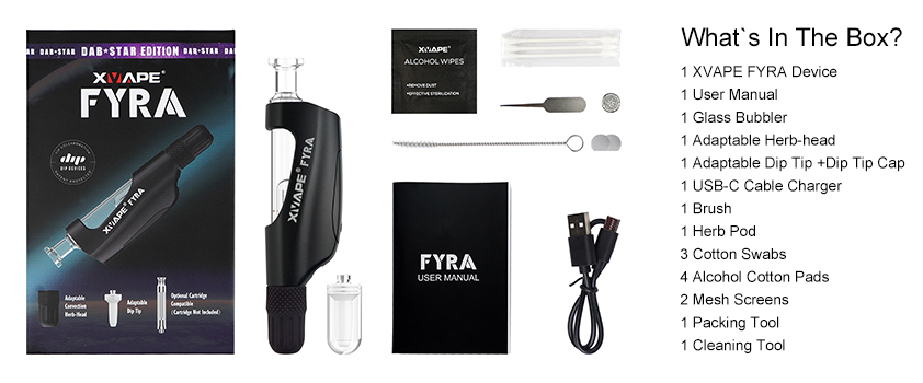 XVape Fyra Vaporizer Contents