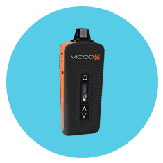 Atmos 5G 2nd generation Vaporizer for weed on Blue Background