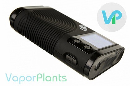 Boundless CFX Vaporizer shown sideways with the power button