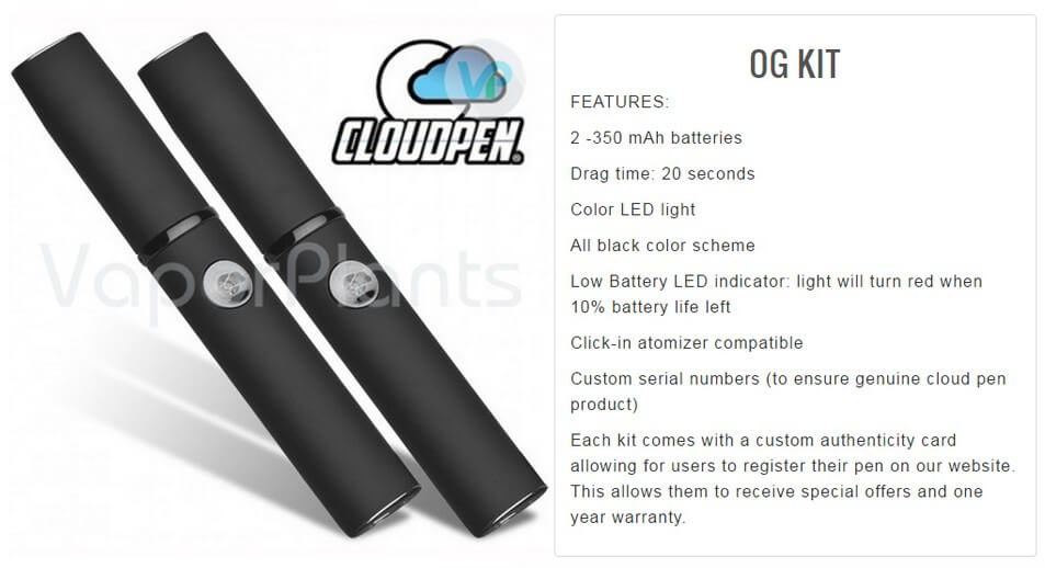 Cloud Pen OG Vaporizer Pen for Weed Information