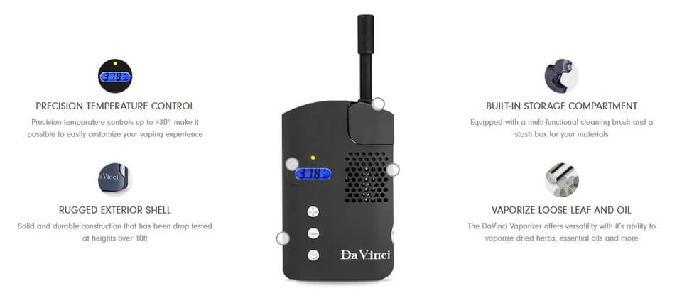 DaVinci Vaporizer for Weed and Wax Features