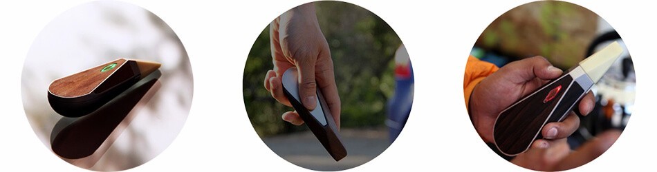 Evoke Vaporizer held in a hand