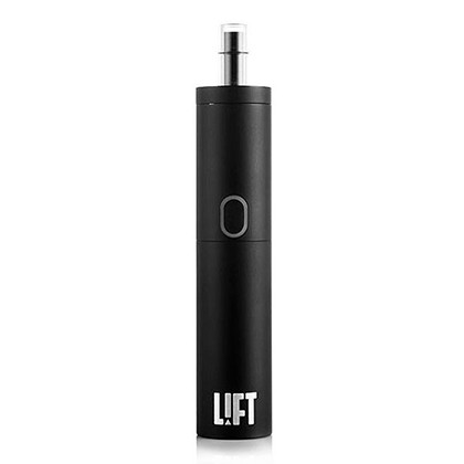FlyTLAB Lift vaporizer in black with mouthpiece up