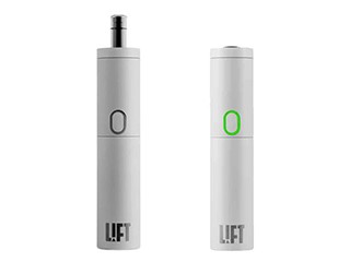 FlyTLAB Lift vaporizer in white next to another one that is heating up
