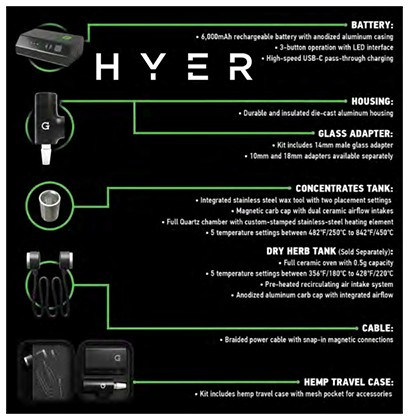 G Pro Hyer Cannabis Concentrates Vaporizer by Grenco Science