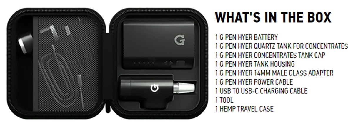 G Pen Hyer Vaporizer What's Included in the Box