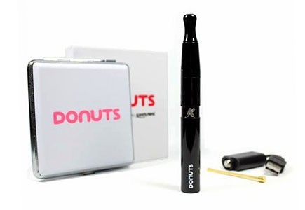 KandyPens Donuts next to Carrying case and Accessories