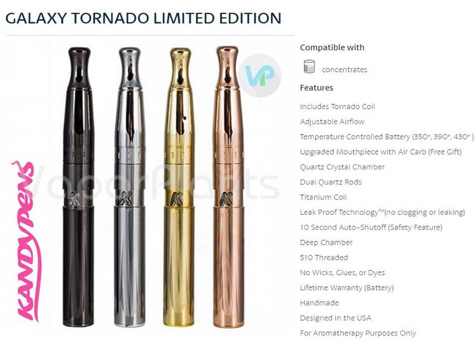 KandyPens Galaxy Tornado Dab Pen Description