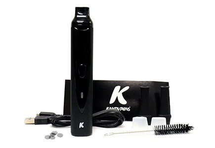 KandyPens K-Vape Vaporizer in black with accessories