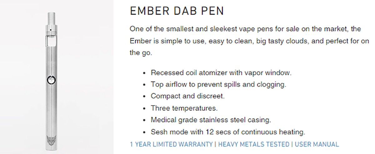 Linx Ember Wax Pen Information