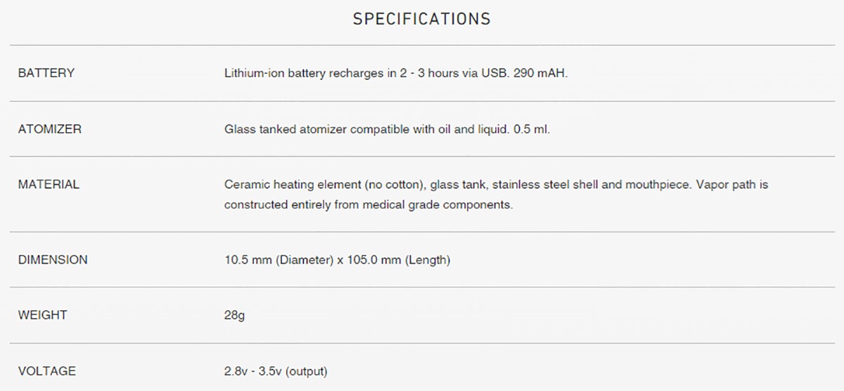 Linx Hermes 3 Oil Pen Specifications