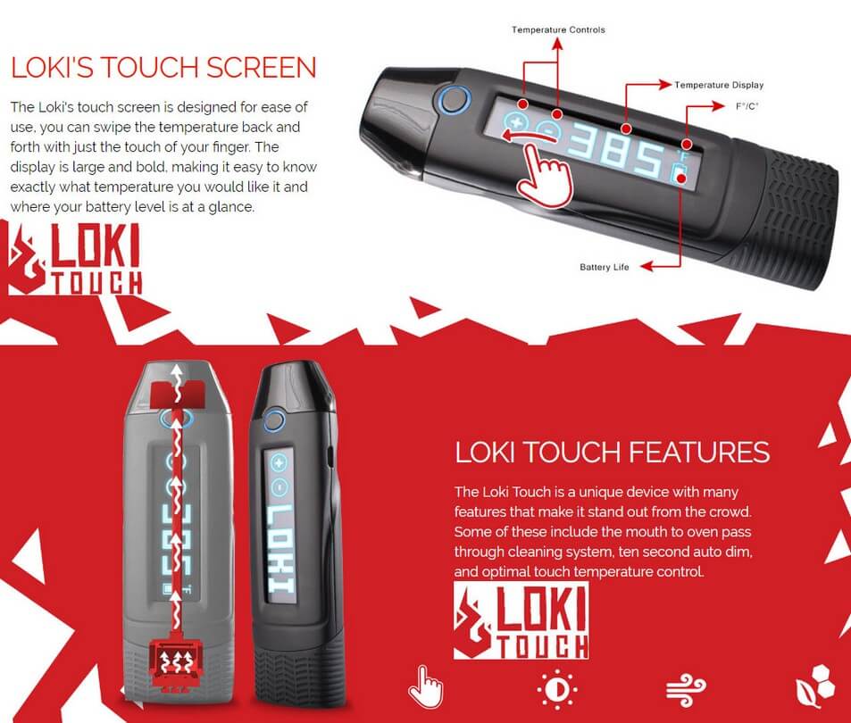 Loki Touch Marijuana Vaporizer Description