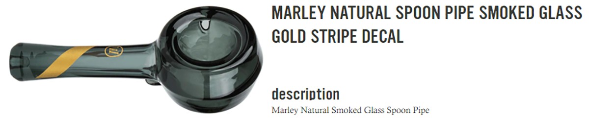 Marley Natural Spoon Pipe Features - Smoked Glass