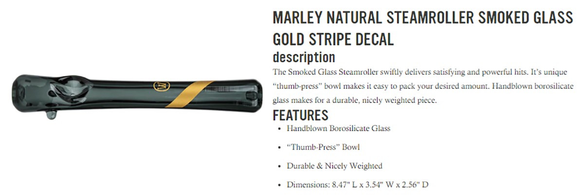 Marley Natural Steam Roller Features - Smoked Glass