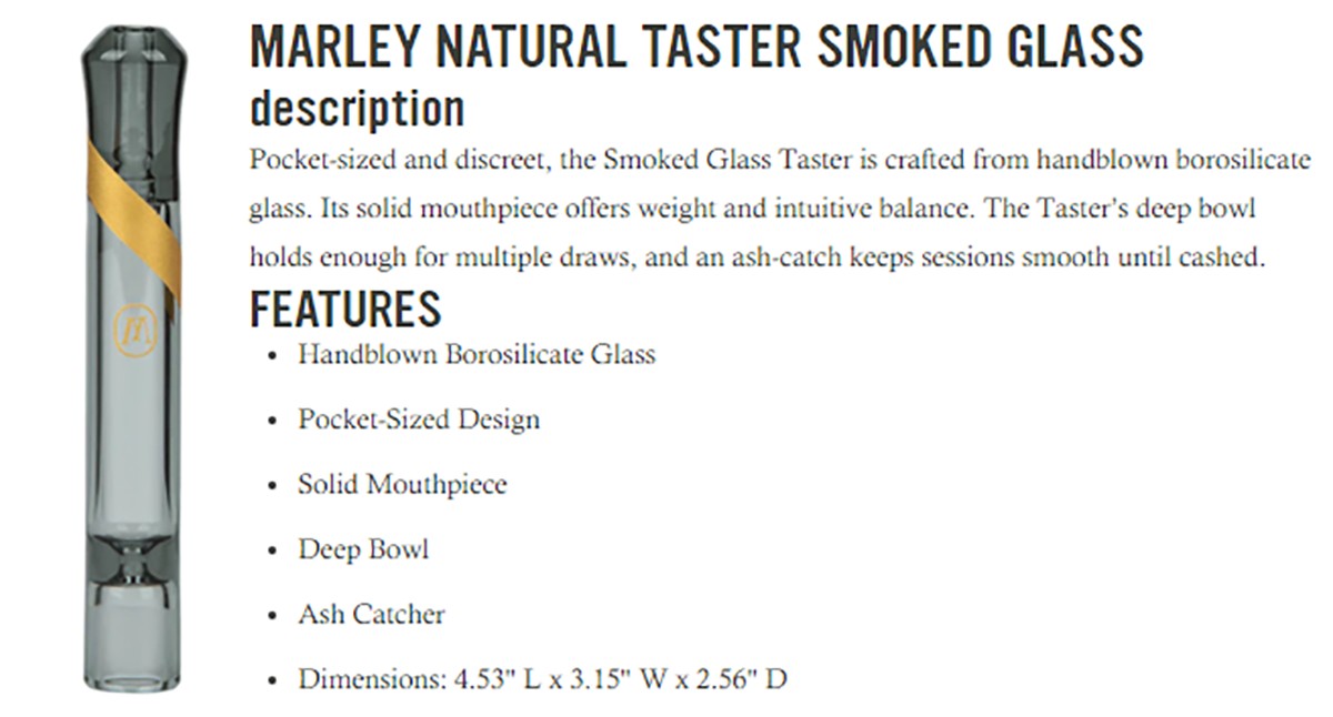 Marley Natural Taster Features - Smoked Glass