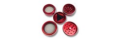 5 piece Red Herbal Grinder Metal