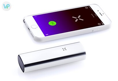 Pax 3 Vaporizer next to an iPhone showing Pax app