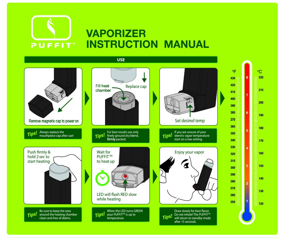 Puffit Vaporizer Instructions Manual