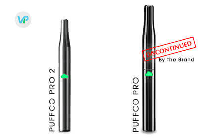 Review of Puffco Pro 2 next to Puffco Pro 1 vaporizer pen for wax