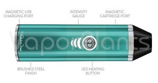 QuickDraw 500 Vaporizer for Weed Features Shown