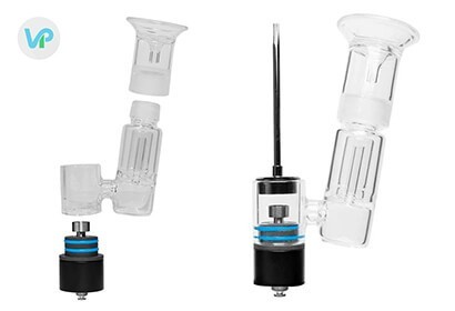 Dr Dabber Boost eRig with glass water pipe attachment