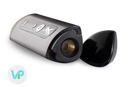 Exxus Mini Cannabis Vaporizer showing its heating chamber next to its mouthpiece