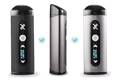 Exxus Mini Marijuana Vaporizer in black and silver