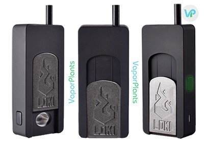 Loki Vaporizer fron, side and other side shown with heating chamber open
