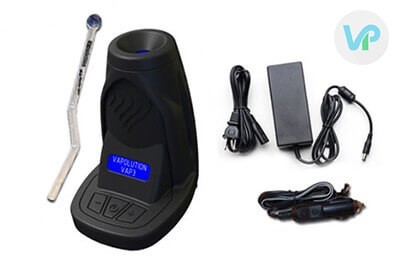 Vapolution 3 Vaporizer with glass whip, car charger and home wall charger