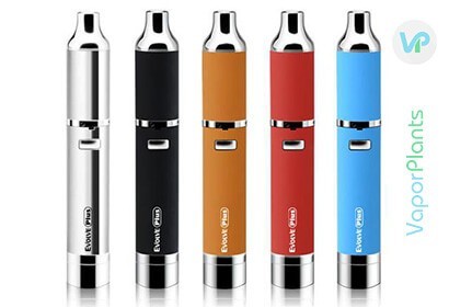 Yocan Evolve Plus in silver, black, orange, red and light blue