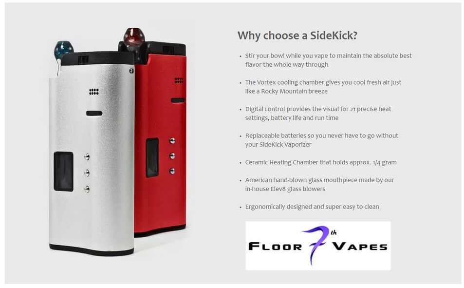 Sidekick Vaporizer By 7th Floor Versatile Convenient Powerful Vp