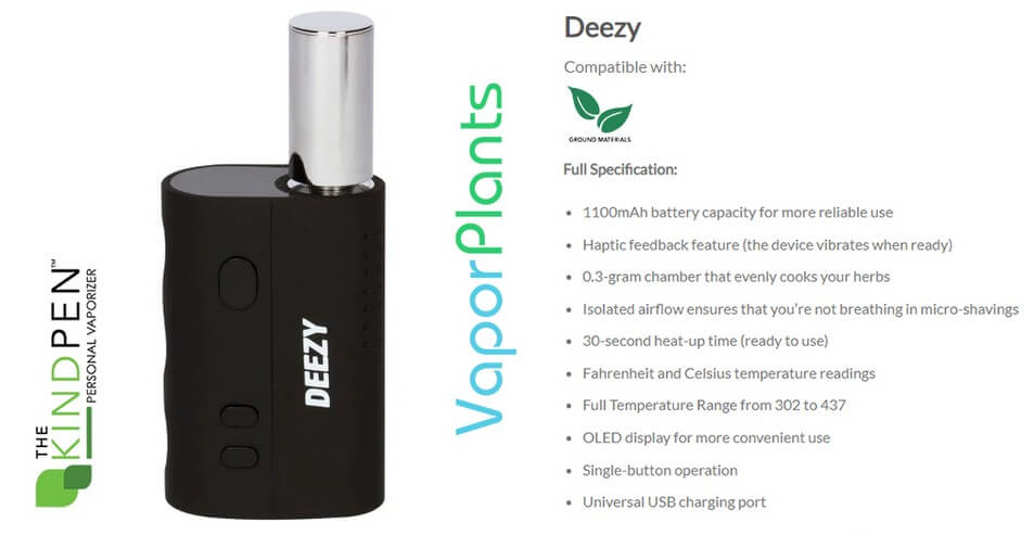 Deezy Dry Herb Vaporizer Information