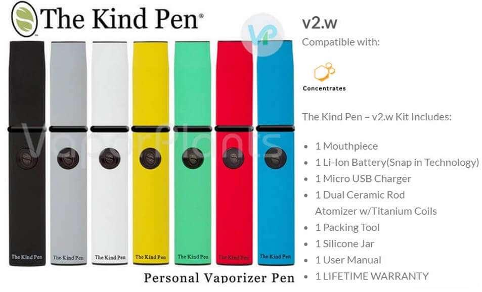 V2w Wax Vape Pen by The Kind Pen Information