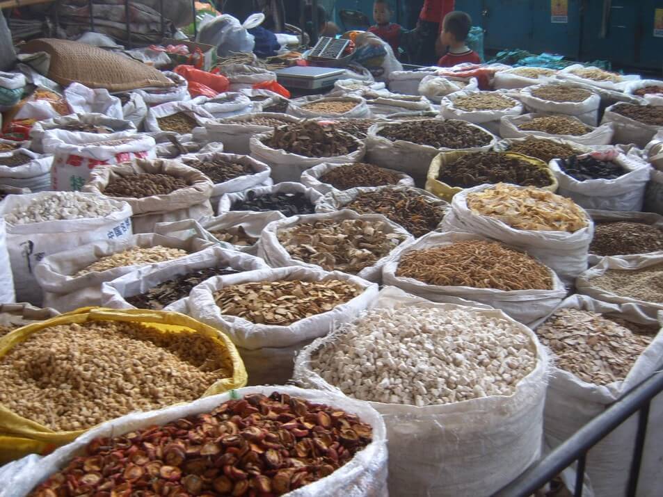 Different herbs shown used for as Herbal Remedies