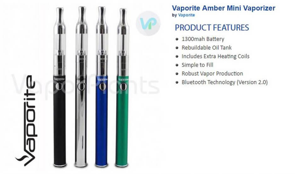 Vaporite Amber Mini Cannabis Oil Pen Information