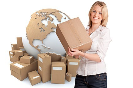 Shipping Policy Woman with Boxes VaporPlants